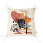 Modern Tasarımlı Bohem Çizimli Dijital Baskılı Modern Pofuduk Sandalye Minderi Realhomes