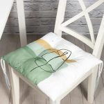 - Pofi-7070-Gorsel - Realhomes Pastel Renkli Zemin Üzerine Onedraw Yaprak Çizimli Dijital Baskılı Modern Pofuduk Sandalye Minderi Realhomes