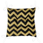 - Pofi-7114-Gorsel-2 - Realhomes Siyah Zeminde Gold Kalp Desenli Dijital Baskılı Modern Pofuduk Sandalye Minderi Realhomes