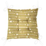 - Pofi-7122-Gorsel-2 - Realhomes Gold Zeminde Ok Çizimli Dijital Baskılı Modern Pofuduk Sandalye Minderi Realhomes