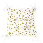 - Pofi-7141-Gorsel-2 - Realhomes Beyaz Zeminli Gold Renkli Çoklu Yıldız Detaylı Dijital Baskılı Modern Pofuduk Sandalye Minderi Realhomes