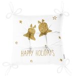 - Pofi-7144-Gorsel-2 - Realhomes Beyaz Zeminde Gold Renkli Çan Desenli Dijital Baskılı Modern Pofuduk Sandalye Minderi Realhomes