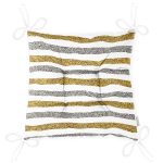 - Pofi-7155-Gorsel-2 - Realhomes Beyaz Zeminde Gold Ve Siyah Çizgili Dijital Baskılı Modern Pofuduk Sandalye Minderi Realhomes