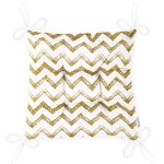 - Pofi-7160-Gorsel-2 - Realhomes  Beyaz Zeminde Gold Zikzak Desenli Dijital Baskılı Modern Pofuduk Sandalye Minderi Realhomes