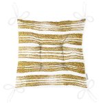 - Pofi-7162-Gorsel-2 - Realhomes  Beyaz Zeminde Gold Renkli Yaprak Desenli Dijital Baskılı Modern Pofuduk Sandalye Minderi Realhomes