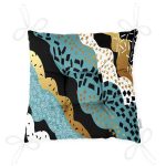 - Pofi-7173-Gorsel-2 - Realhomes Siyah Beyaz Zeminde Gold Detaylı Renkli Çizim Dijital Baskılı Modern Pofuduk Sandalye Minderi Realhomes