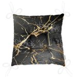 - Pofi-7224-Gorsel-2 - Realhomes  Siyah Zeminde Gold Renkli Çizim Desenli Dijital Baskılı Modern Pofuduk Sandalye Minderi Realhomes