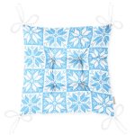 - Pofi-7319-Gorsel-2 - Realhomes Mavi Zemin Üzerinde Kar tanesi Motifli Dijital Baskılı Modern Pofuduk Sandalye Minderi Realhomes