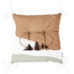 - Pofi-7341-Gorsel-2 - Realhomes  Beyaz Zeminde Çam Ağacı Desenli Dijital Baskılı Modern Pofuduk Sandalye Minderi Realhomes