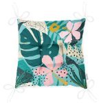 - Pofi-7353-Gorsel-2 - Realhomes  Renkli Zemin Üzerinde Yaprak Motifli Dijital Baskılı Modern Pofuduk Sandalye Minderi Realhomes