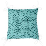 - Pofi-7354-Gorsel-2 - Realhomes Renkli Zemin Üzerinde Siyah Puantiye Desenli Dijital Baskılı Modern Pofuduk Sandalye Minderi Realhomes