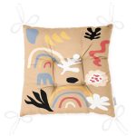 - Pofi-7385-Gorsel-2 - Realhomes  Hardal Zeminli Rengarenk Çiçek Desenli Dijital Baskılı Modern Pofuduk Sandalye Minderi Realhomes