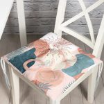 - Pofi-7408-Gorsel - Realhomes Renkli Zeminde Soyut Çizimli Dijital Baskılı Modern Pofuduk Sandalye Minderi Realhomes