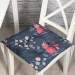 - Pofi-7438-Gorsel - Realhomes Rengarenk Zeminde Onedraw Çizimli Çiçek Desenli Dijital Baskılı Modern Pofuduk Sandalye Minderi Realhomes