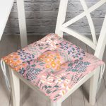 - Pofi-7441-Gorsel - Realhomes Rengarenk Zeminde Onedraw Çizimli Çiçek Desenli Dijital Baskılı Modern Pofuduk Sandalye Minderi Realhomes