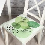 - Pofi-7447-Gorsel - Realhomes Renkli Zeminde Yaprak Motifli Dijital Baskılı Modern Pofuduk Sandalye Minderi Realhomes