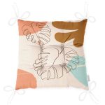 - Pofi-7477-Gorsel-2 - Realhomes  Renkli Zeminli Onedraw Çizimli Yaprak Desenli Dijital Baskılı Modern Pofuduk Sandalye Minderi Realhomes