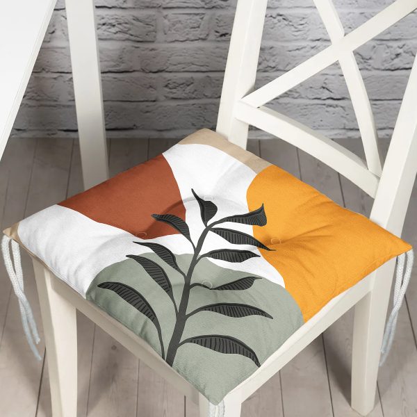 - Pofi-7519-Gorsel - Realhomes  Siyah Beyaz Çizgili Dijital Baskılı Modern Pofuduk Sandalye Minderi Realhomes