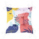 - Pofi-7550-Gorsel-2 - Realhomes  Beyaz Zemin Üzerinde Renkli Onedraw Çizimli Dijital Baskılı Modern Pofuduk Sandalye Minderi Realhomes