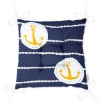 - Pofi-7601-Gorsel-2 - Realhomes Lacivert Zemin Üzerinde Çapa Çizimli Dijital Baskılı Modern Pofuduk Sandalye Minderi Realhomes