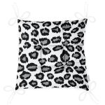 - Pofi-7605-Gorsel-2 - Realhomes Gri Zemin Üzerinde Geometrik Çizim Dijital Baskılı Modern Pofuduk Sandalye Minderi Realhomes