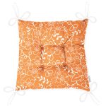 Rengarenk Zemin Üzerinde Çiçek Desenli Dijital Baskılı Modern Pofuduk Sandalye Minderi Realhomes