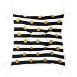 - Pofi-7698-Gorsel-2 - Realhomes Beyaz Zemin Üzerinde Gold Detaylı Puantiye Dijital Baskılı Modern Pofuduk Sandalye Minderi Realhomes