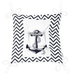 - Pofi-7728-Gorsel-2 - Realhomes  Beyaz Zemin Üzerinde Geometrik Çizimli Çapa Desenli Dijital Baskılı Modern Pofuduk Sandalye Minderi Realhomes