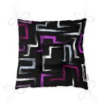 - Pofi-7738-Gorsel-2 - Realhomes  Siyah Zemin Üzerinde Renkli Geometrik Desenli Dijital Baskılı Modern Pofuduk Sandalye Minderi Realhomes