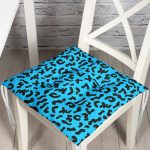 - Pofi-7844-Gorsel - Realhomes Renkli Zemin Üzerinde Modern Puantiye Desenli Dijital Baskılı Modern Pofuduk Sandalye Minderi Realhomes