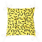 - Pofi-7847-Gorsel-2 - Realhomes  Sarı Zemin Üzerinde Siyah Puantiye Desenli Dijital Baskılı Modern Pofuduk Sandalye Minderi Realhomes