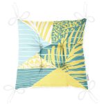 - Pofi-7892-Gorsel-2 - Realhomes Renkli Zemin Üzerinde Geometrik Desenli Yaprak Motifli Dijital Baskılı Modern Pofuduk Sandalye Minderi Realhomes