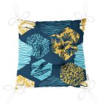 - Pofi-7918-Gorsel-2 - Realhomes  Renkli Zemin Üzerinde Geometrik Desenli Yaprak Motifli Dijital Baskılı Modern Pofuduk Sandalye Minderi Realhomes