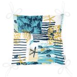 - Pofi-7919-Gorsel-2 - Realhomes Beyaz Zemin Üzerinde Renkli Deniz Motifli Dijital Baskılı Modern Pofuduk Sandalye Minderi Realhomes