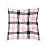 - Pofi-7924-Gorsel-2 - Realhomes Beyaz Zemin Üzerinde Siyah Ekose Desenli Dijital Baskılı Modern Pofuduk Sandalye Minderi Realhomes