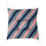 - Pofi-7954-Gorsel-2 - Realhomes Renkli Zemin Üzerinde Pastel Renkli Yatay Çizgili Dijital Baskılı Modern Pofuduk Sandalye Minderi Realhomes