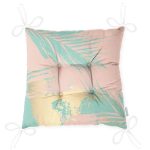 - Pofi-7981-Gorsel-2 - Realhomes Pastel Zemin Üzerinde Gold Detaylı Yaprak Desenli Dijital Baskılı Modern Pofuduk Sandalye Minderi Realhomes