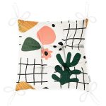 - Pofi-8157-Gorsel-2 - Realhomes Beyaz Zemin Üzerinde Yaprak Desenli Dijital Baskılı Modern Pofuduk Sandalye Minderi Realhomes