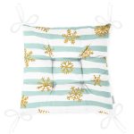 - Pofi-8208-Gorsel-2 - Realhomes Beyaz Zeminde Renkli Çizgili Gold Detaylı Kar tanesi Desenli Dijital Baskılı Modern Pofuduk Sandalye Minderi Realhomes