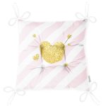 - Pofi-8239-Gorsel-2 - Realhomes Beyaz Zeminde Pembe Yatay Çizgili Gold Detaylı Kalp Desenli Dijital Baskılı Modern Pofuduk Sandalye Minderi Realhomes