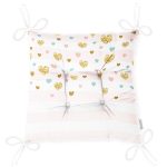 - Pofi-8240-Gorsel-2 - Realhomes  Beyaz Zeminde Pembe Yatay Çizgili Gold Detaylı Kalp Desenli Dijital Baskılı Modern Pofuduk Sandalye Minderi Realhomes