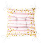 - Pofi-8310-Gorsel-2 - Realhomes  Beyaz Zemin Üzerinde Gold Detaylı Kalp Desenli Dijital Baskılı Modern Pofuduk Sandalye Minderi Realhomes