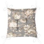 - Pofi-8344-Gorsel-2 - Realhomes  Renkli Zemin Üzerinde Gül Desenli Dijital Baskılı Modern Pofuduk Sandalye Minderi Realhomes