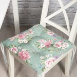 - Pofi-8345-Gorsel - Realhomes Renkli Zemin Üzerinde Gül Desenli Dijital Baskılı Modern Pofuduk Sandalye Minderi Realhomes