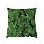 - Pofi-8356-Gorsel-2 - Realhomes  Siyah Zemin Üzerinde Yeşil Yaprak Desenli Dijital Baskılı Modern Pofuduk Sandalye Minderi Realhomes