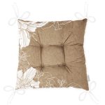 - Pofi-8372-Gorsel-2 - Realhomes  Rengarenk Zemin Üzerinde Beyaz Çiçek Desenli Dijital Baskılı Modern Pofuduk Sandalye Minderi Realhomes