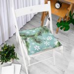 - Pofi-8402-Gorsel-1 - Realhomes  Renkli Zemin Üzerinde Kar tanesi Desenli Dijital Baskılı Modern Pofuduk Sandalye Minderi Realhomes