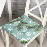 - Pofi-8402-Gorsel - Realhomes  Renkli Zemin Üzerinde Kar tanesi Desenli Dijital Baskılı Modern Pofuduk Sandalye Minderi Realhomes