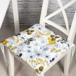 - Pofi-8434-Gorsel - Realhomes Beyaz Zemin Üzerinde Rengarenk Çiçek Desenli Dijital Baskılı Modern Pofuduk Sandalye Minderi Realhomes