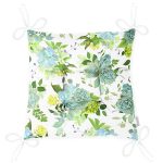 - Pofi-8436-Gorsel-2 - Realhomes Beyaz Zemin Üzerinde Yeşil Rengarenk Çiçek Desenli Dijital Baskılı Modern Pofuduk Sandalye Minderi Realhomes